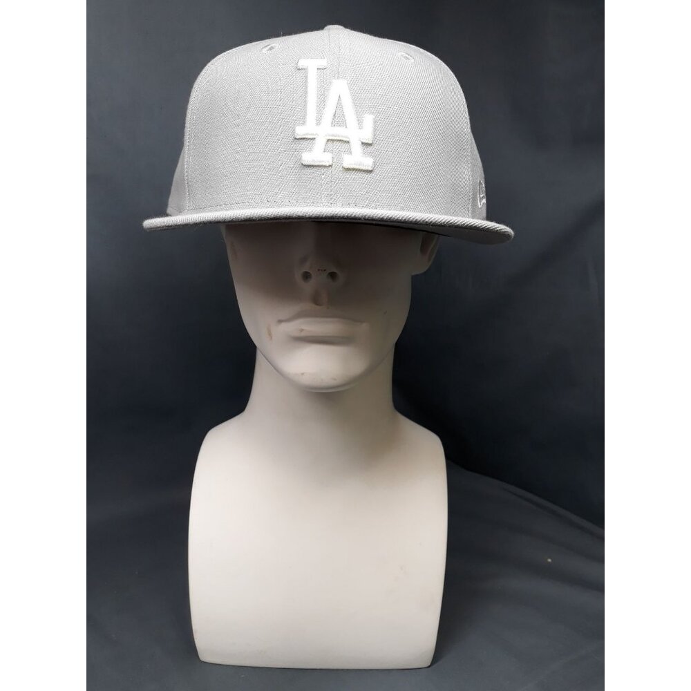 New Era 59-Fifty Men's Fitted Los Angeles Dodgers  Hat Grey Size 7 5/8 NEW!